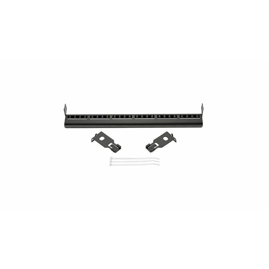 Panduit Strain Relief Bar, with Brackets, Black