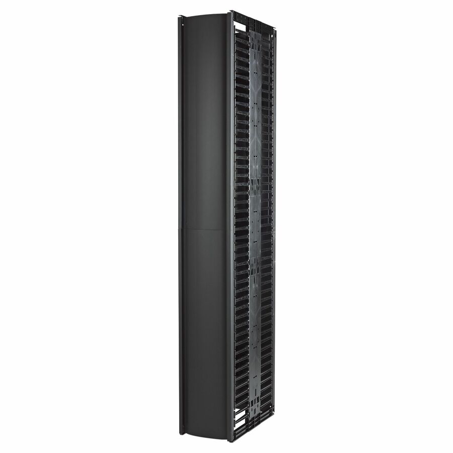 Valueline, Vertical Cable Manager for 2 & 4 Post Racks, 84"H X 12"W, Double-Sided with Doors