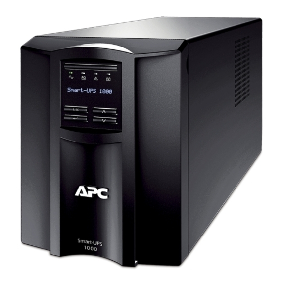APC Smart-UPS, Line Interactive, 1000VA, Tower, 100V, 8x NEMA 5-15R outlets, SmartSlot, AVR, LCD
