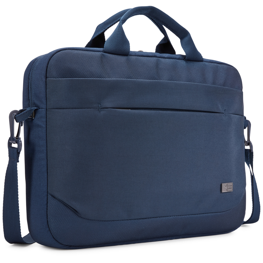 Case Logic Advantage ADVA-114 Carrying Case (Attaché) for 10.1" to 14" Notebook, Tablet PC, Pen, Electronic Device, Cord - Dark Blue