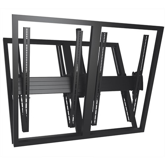 Chief Fusion Large Portrait Back-to-Back 2x1 Menu Board Ceiling TV Mount - For 40-55 Inch Flat Panel TVs - Black