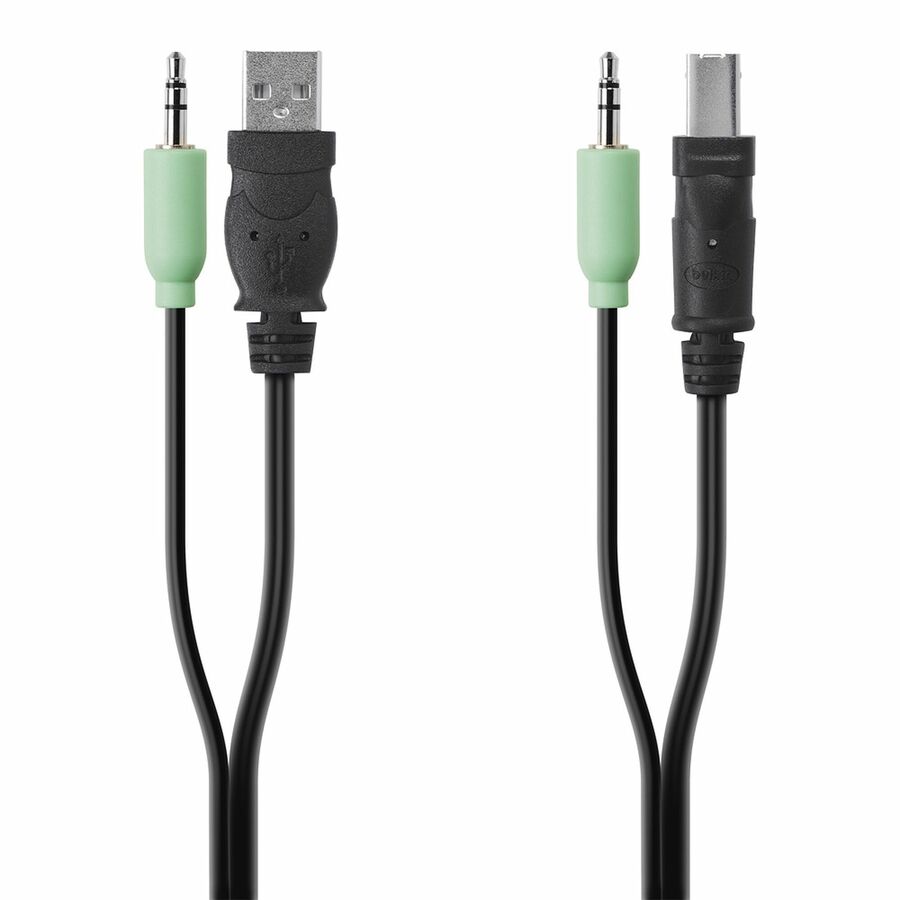 Belkin TAA USB/AUD SKVM CBL, USB A/B, 3.5mm AUDIO, 6'
