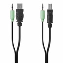 Belkin TAA USB/AUD SKVM CBL, USB A/B, 3.5mm AUDIO, 6'