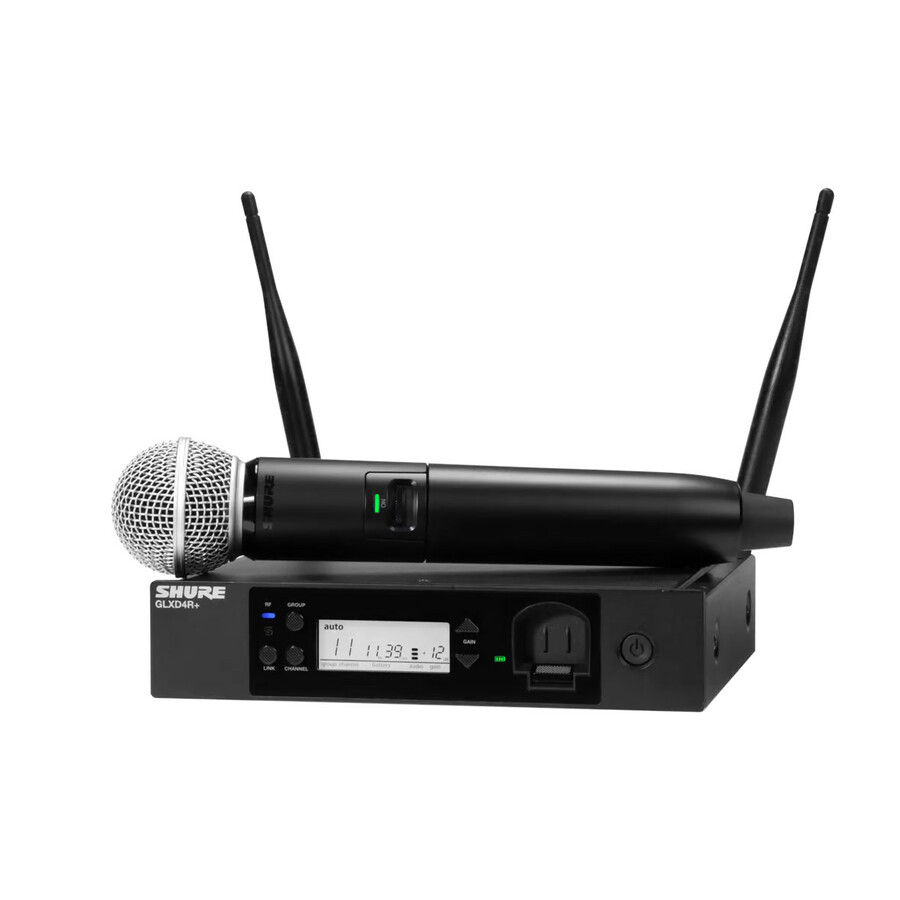 Shure GLXD24R+/SM58 Digital Wireless Rack System with SM58 Vocal Microphone