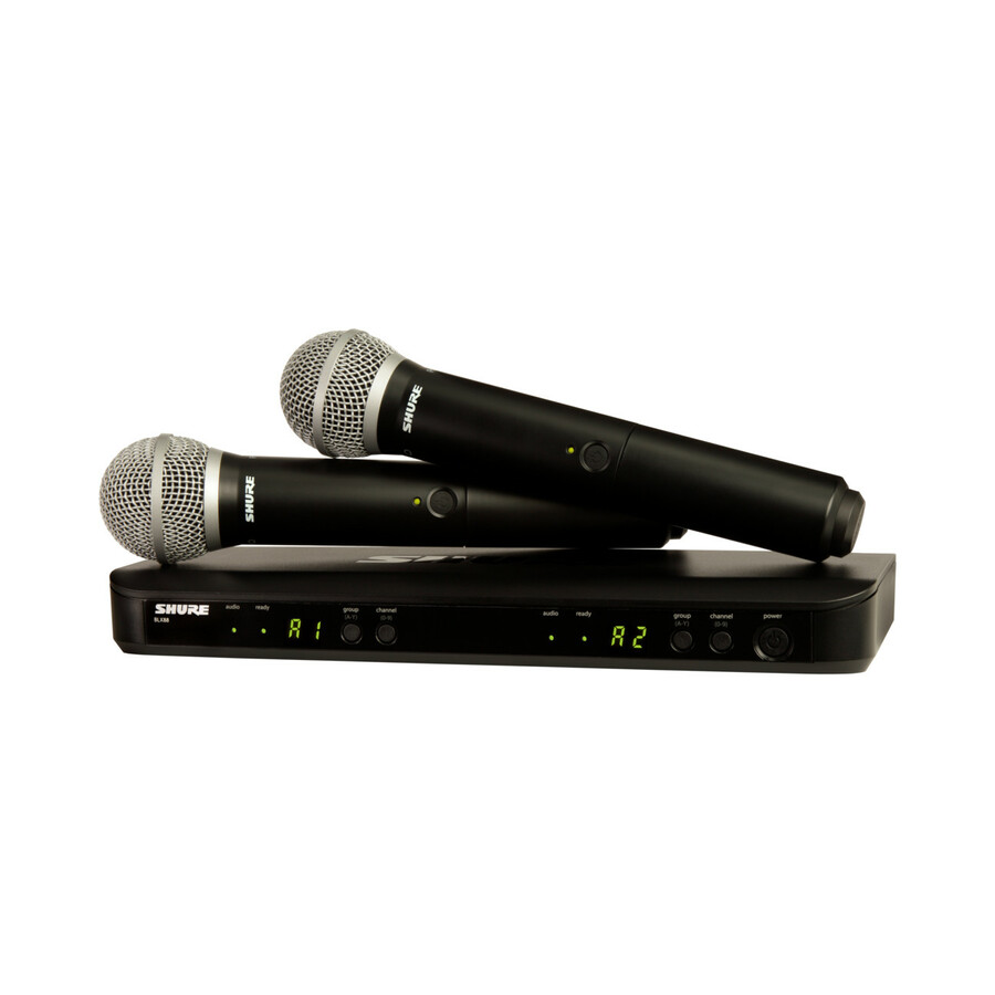 Shure Wireless Dual Vocal System with two PG58 Handheld Transmitters