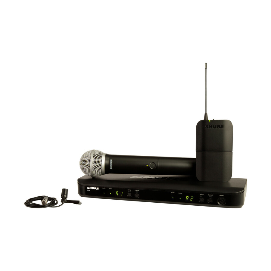 Shure Wireless Combo System with PG58 Handheld and CVL Lavalier