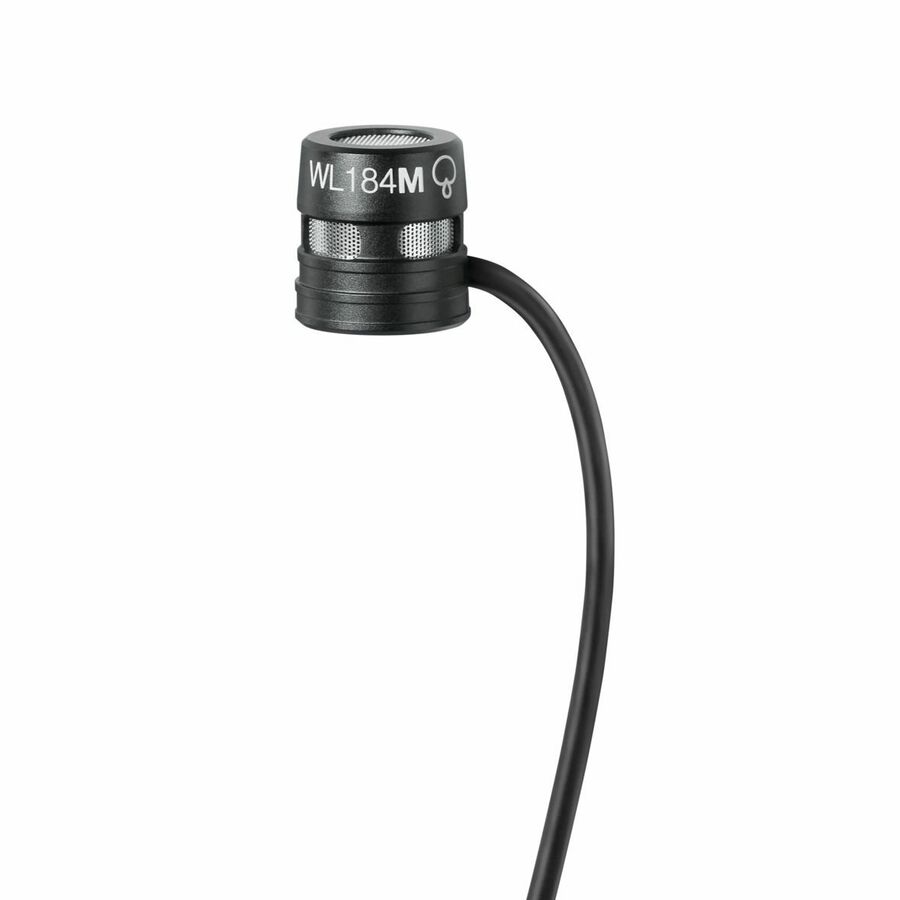 Shure WL184m Wired Condenser, Dynamic Microphone for Wireless Transmitter, Transportation - Black
