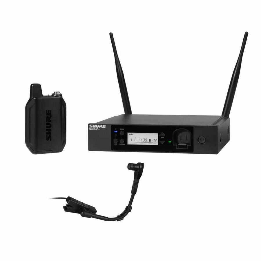Shure GLXD14R+/B98 Digital Wireless Rack System with BETA 98H Flexible Gooseneck Micro