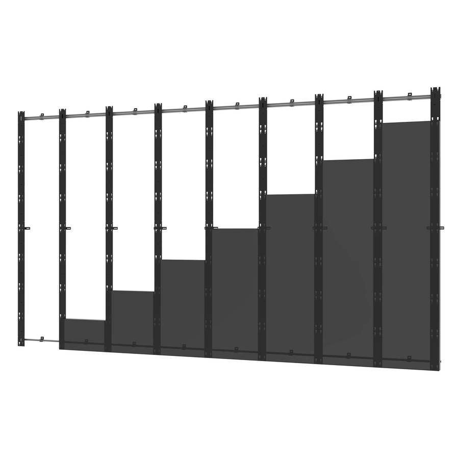 Peerless-AV® SEAMLESS Kitted DS-LEDZRD-8X8 Wall Mount for LED Display, Video Wall - Black - TAA Compliant