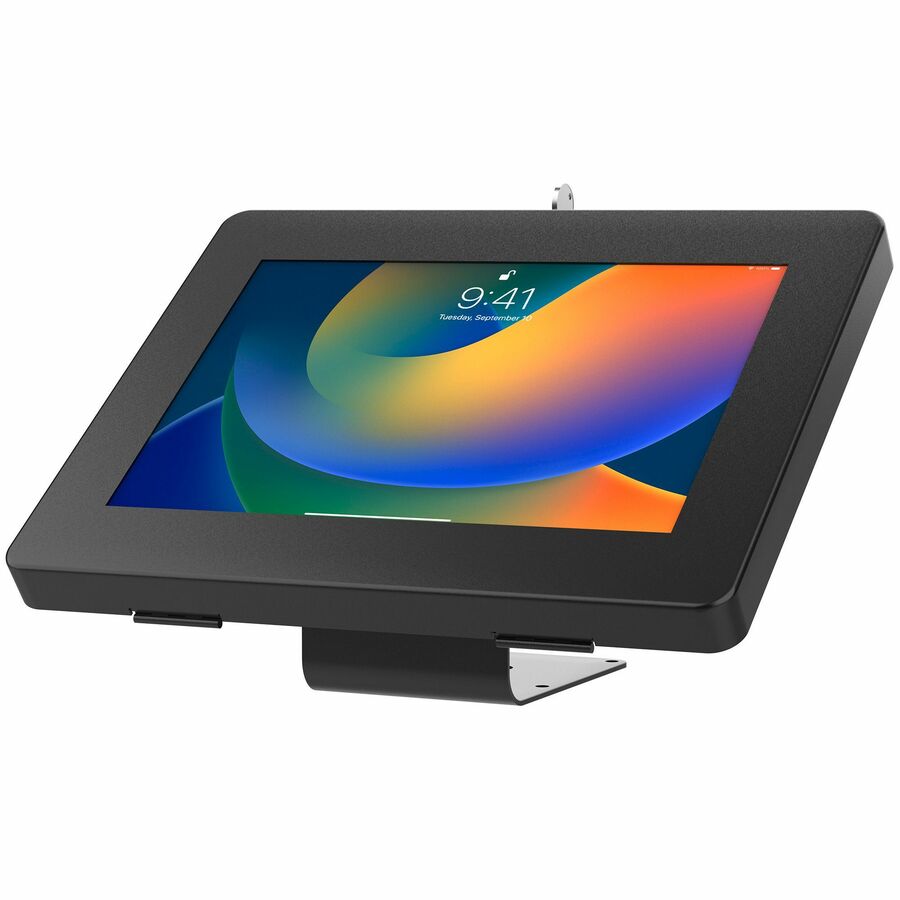 CTA Digital VESA Compatible Curved Stand & Wall Mount with Universal Security Enclosure (Black)