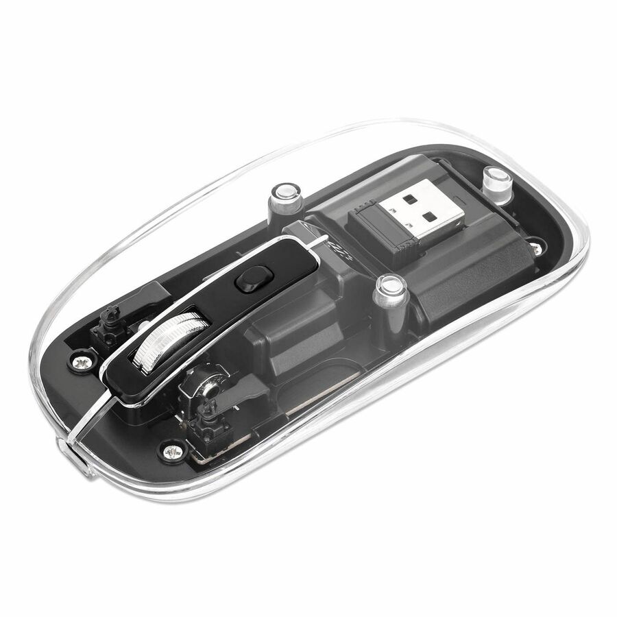 Manhattan Transparent Rechargeable Wireless USB Mouse