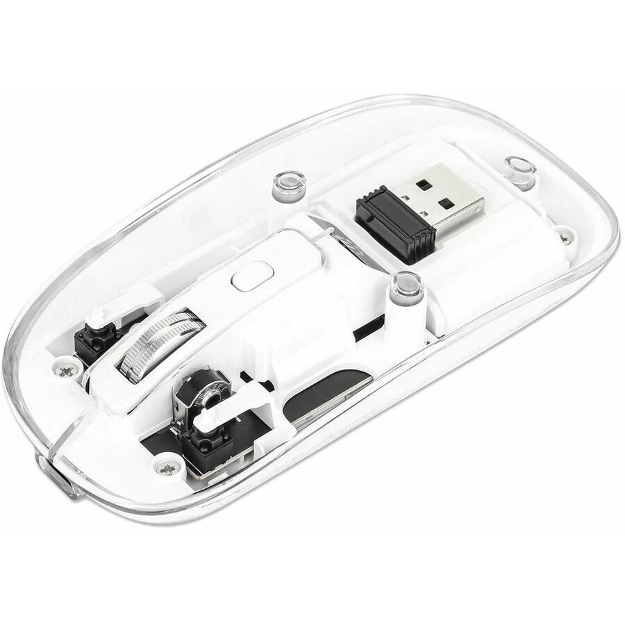 Manhattan Transparent Rechargeable Wireless USB Mouse