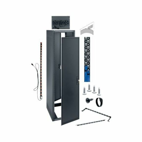 Middle Atlantic ERK AV Series 35RU Rack - Pre-Configured AV Rack with Rear Door - 25in Depth