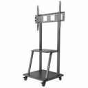 Trolley Mount Stand for TV & Monitors, For screens 37" to 100" , VESA compatability: all between 200x200 to 800x600mm - check the dimensions of the four mounting holes on back of screen to ensure it fits, Max 150kg, Black, LFD, Stand, Bracket