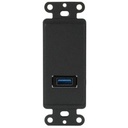 NSI HDMI and USB Wallplate Cover for MOFO Fiber Technology, Black