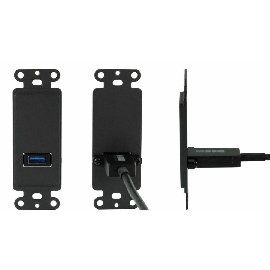 NSI HDMI and USB Wallplate Cover for MOFO Fiber Technology, White