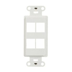 On-Q 4-Port Decorator Outlet Strap, White
