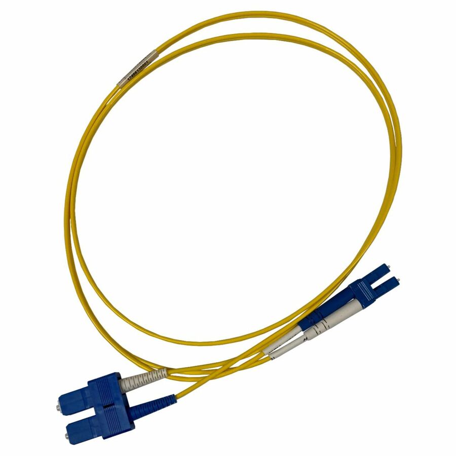 Ortronics Infinium Ultra LC to SC Duplex Patch Cord, 2mm, OS2 Yellow, Plenum , 3 Meter