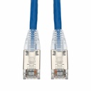 AddOn 6ft Blue CAT 6 Shielded Plenum-Rated Ethernet Cable Snagless Easy Clear Boot Crossover RJ-45 M/M