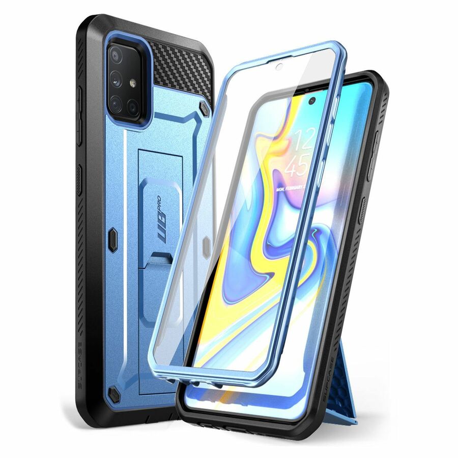SUP Unicorn Beetle Pro Rugged Carrying Case (Holster) Samsung Galaxy A51 5G Smartphone - Metallic Blue