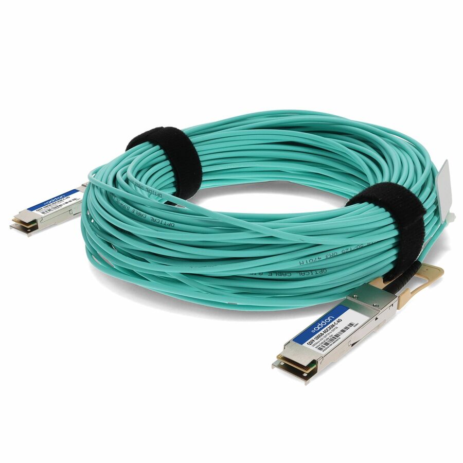 AddOn Cisco® Compatible TAA 100GBase-AOC QSFP28 to QSFP28 Active Optical Cable (850nm, MMF, 35m)