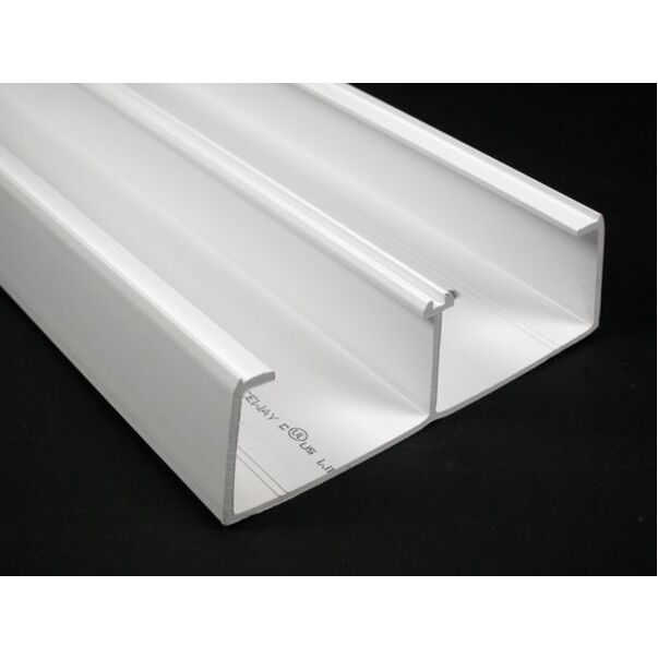 Wiremold 5400 Series - Two-Compartment Raceway Base - 8ft Length - Ivory