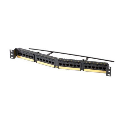 Ortronics Clarity Cat6a 24 Port Angled Panel - 110/6port - T568A/B - 1.75 x 19 - HD