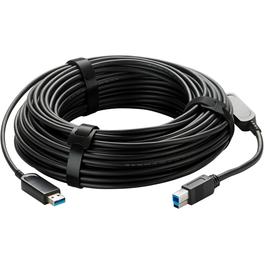 Vaddio 98ft USB 3.2 B to USB A Active Optical Cable - Plenum Rated - Black