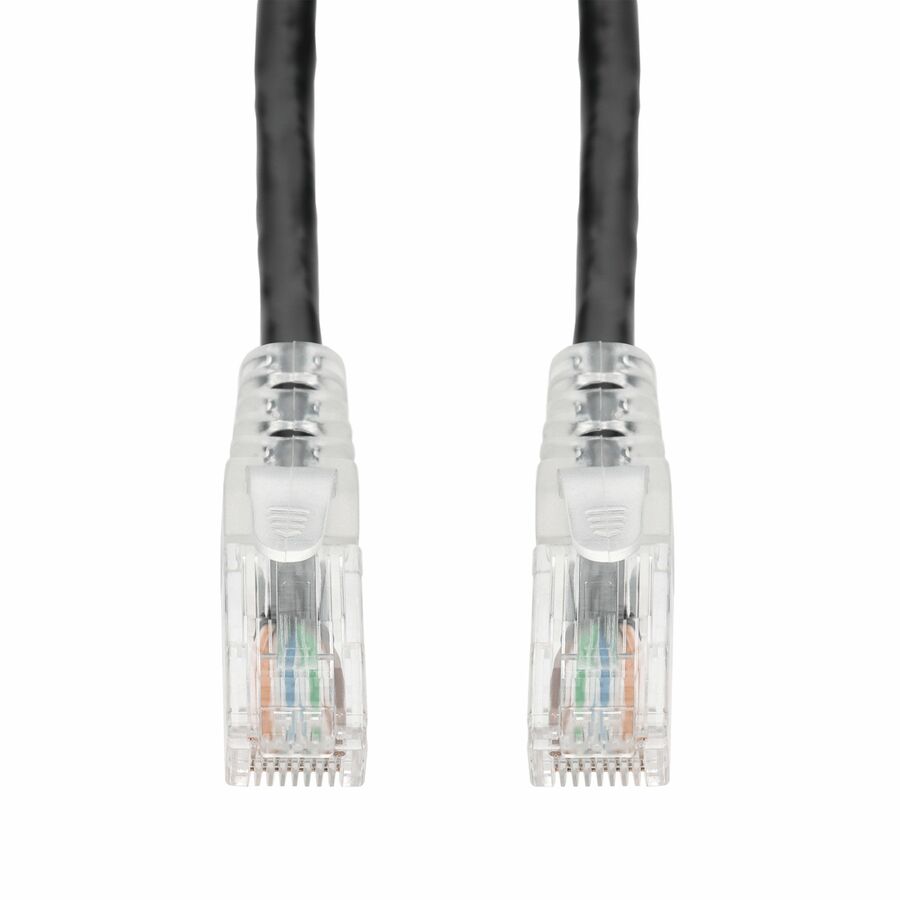 AddOn 15ft Black CAT 6 PVC Ethernet Cable Snagless Easy Clear Boot TAA RJ-45 M/M