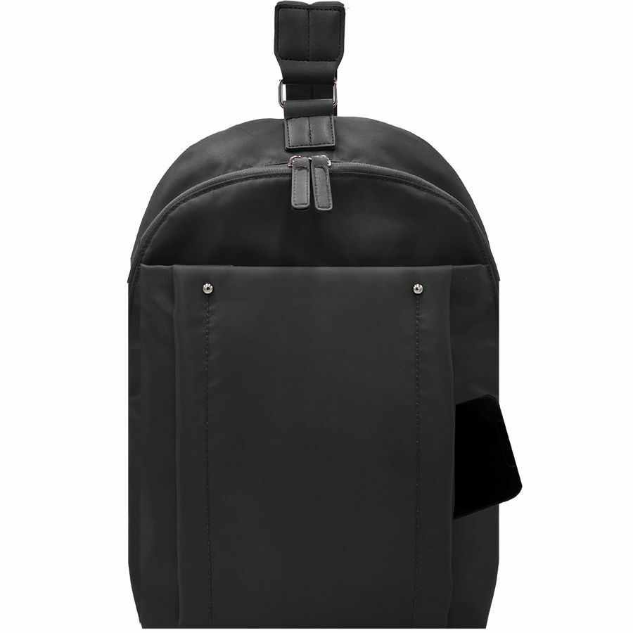 Francine Collection City Slim Carrying Case (Backpack) for 14" Notebook, Tablet, Travel, Smartphone, Accessories - Black