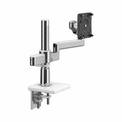 Humanscale M/Flex X21TBW Clamp Mount for Monitor, Docking Station, Charging Station - Polished Aluminum, White