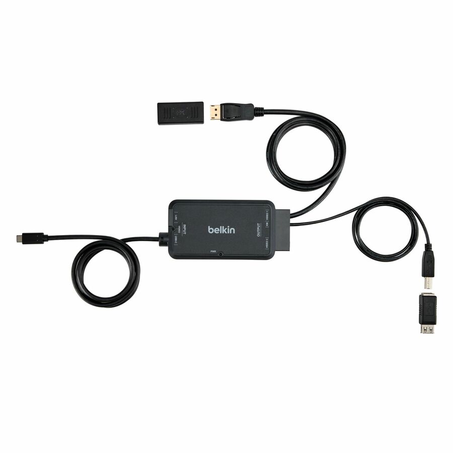 Belkin TAA KVM Dock USB-C to (1) DP/USB-B Cables w/ RJ45 and Power