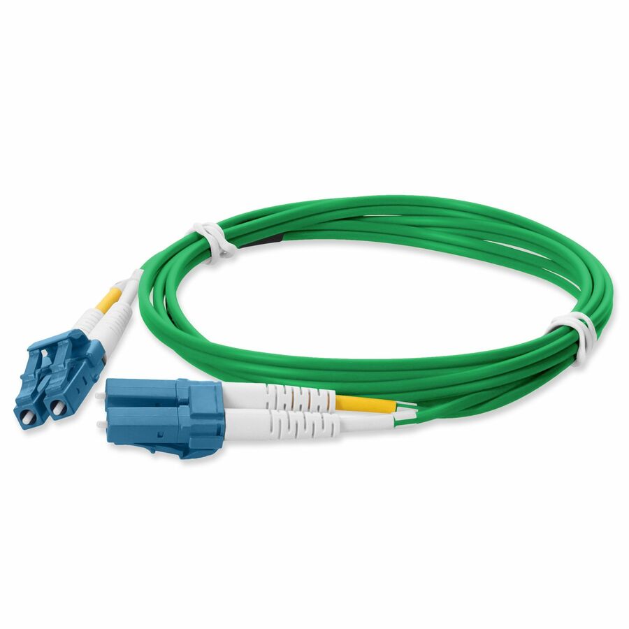AddOn 1m LC to LC Green OS2 Duplex OFNP (Plenum-Rated) TAA SMF Fiber Patch Cable