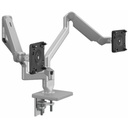 Humanscale M/Flex Mounting Arm for Monitor - Polished Aluminum, White