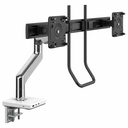Humanscale Mounting Arm for Monitor, Docking Station, Charging Station - Polished Aluminum, White