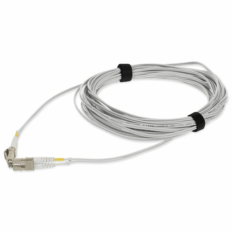AddOn 3m LC to LC Gray OM4 Duplex OFNP (Plenum-Rated) Fiber Patch Cable