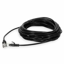AddOn 50ft Black CAT 6 Slim PVC Ethernet Cable Non-Booted RJ-45 M/M