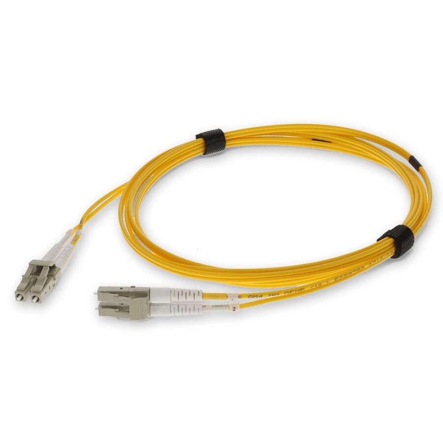 AddOn 6m LC to LC Yellow OM4 Duplex OFNR (Riser-Rated) TAA Fiber Patch Cable