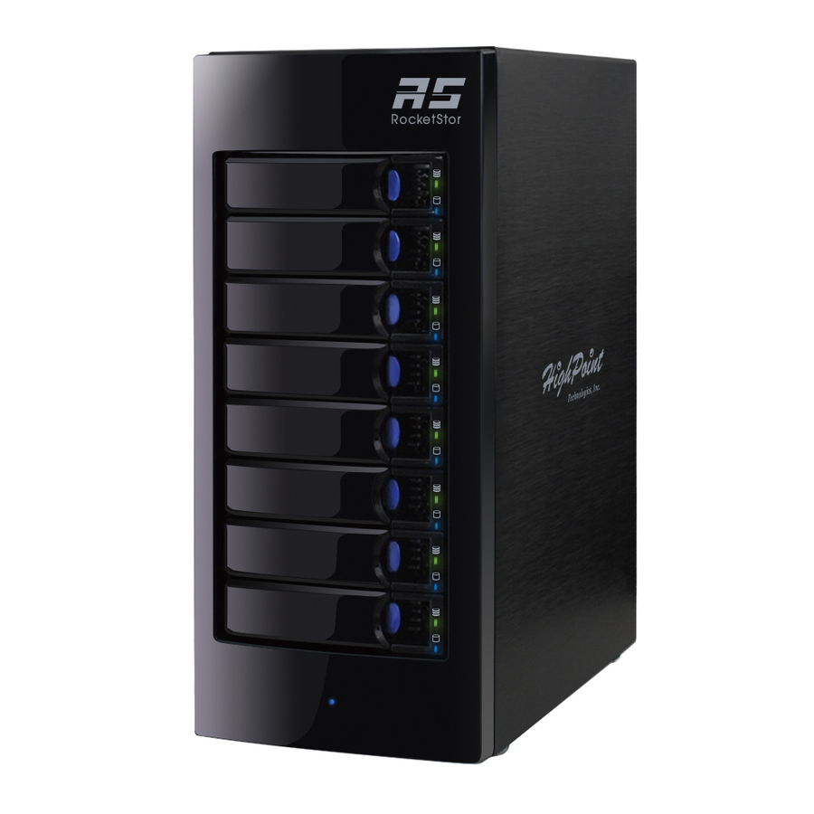 HighPoint RocketStor 6418TS Drive Enclosure - Mini-SAS Host Interface Tower