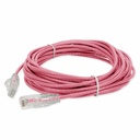 AddOn 14ft Pink CAT 6 Slim PVC Ethernet Cable Snagless Clear-Claw RJ-45 M/M