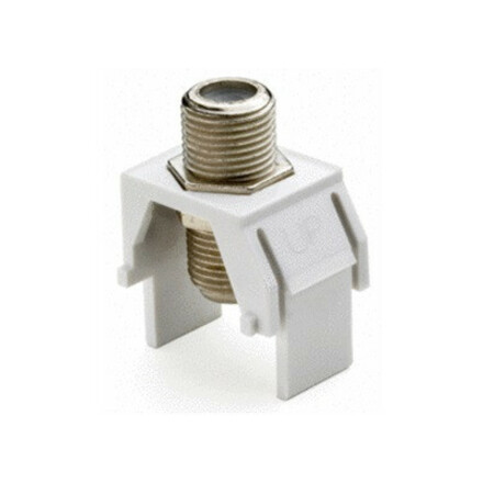 On-Q NonRecessed Nickel FConnector, White, 10Pack