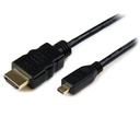 StarTech 6ft Micro HDMI to HDMI Cable with Ethernet, 4K High Speed Micro HDMI Type-D Device to HDMI Monitor Adapter/Converter Cord