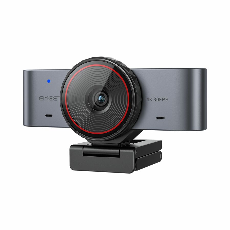 EMEET C960 Ultra 4K Webcam with 1/1.5" Sensor, PDAF, and Two Noise-Cancelling Mics. Performs very well in low-light conditions, premium and robust metal finish, and comes with a built-in privacy shutter.