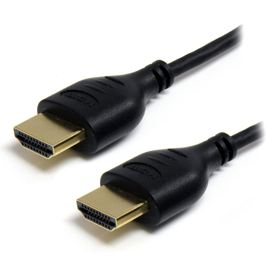 StarTech 3ft Slim HDMI Cable, 4K High Speed HDMI Cable with Ethernet, 4K 30Hz UHD HDMI Cord 36AWG, 4K HDMI 1.4 Video/Display Cable