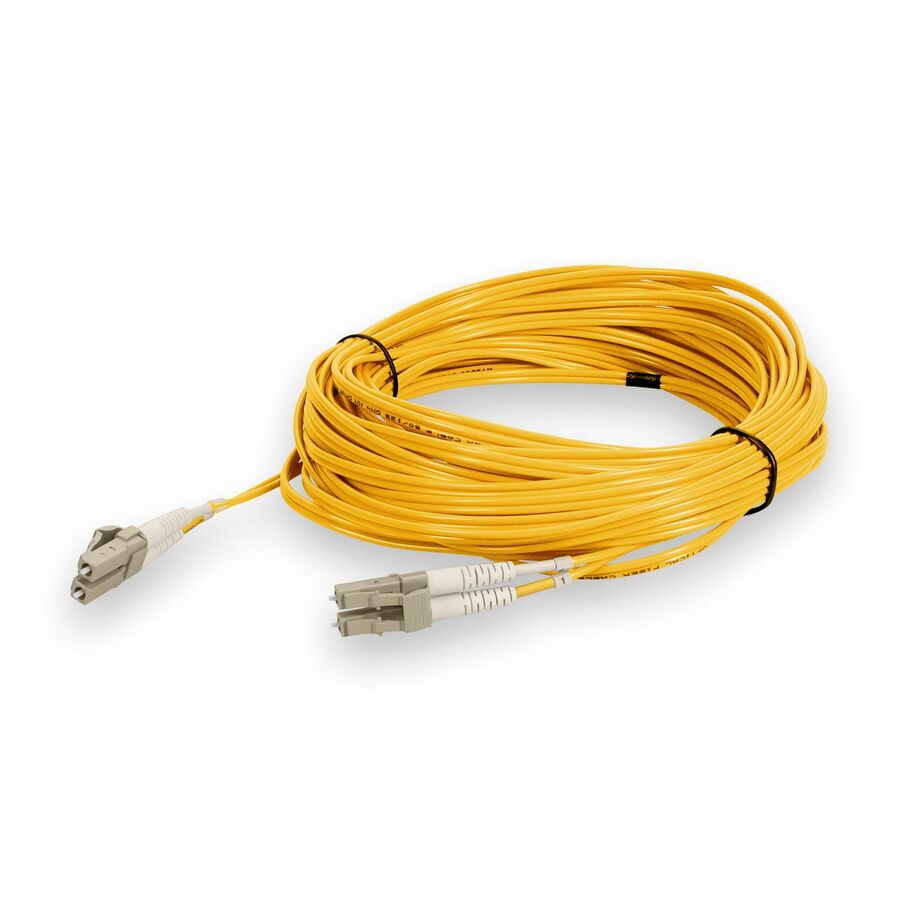 AddOn 25m LC to LC Yellow OM4 Duplex OFNR (Riser-Rated) TAA Fiber Patch Cable