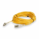 AddOn 15m LC to LC Yellow OM4 Duplex OFNR (Riser-Rated) TAA Fiber Patch Cable