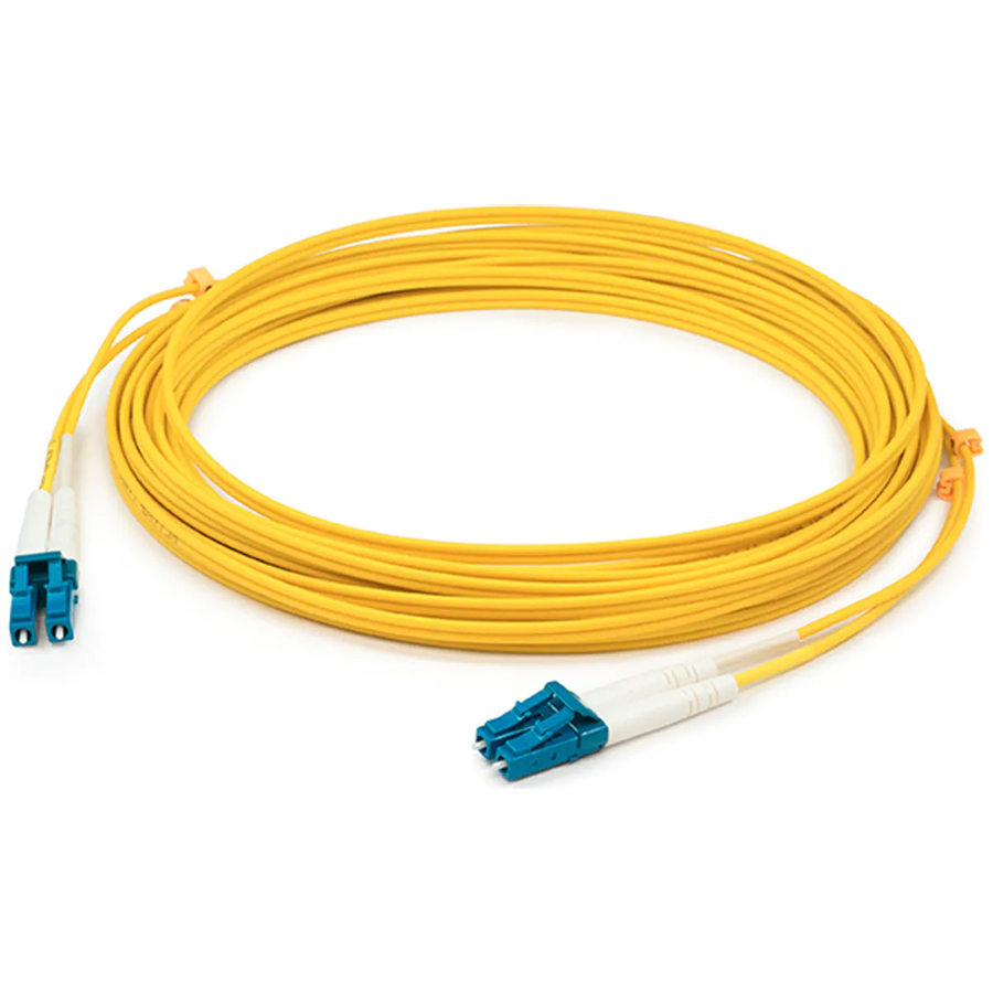 AddOn 10m LC to LC Yellow OM4 Duplex OFNP (Plenum-Rated) Fiber Patch Cable