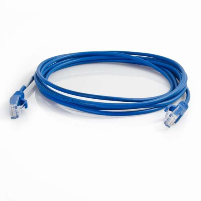 Quiktron Q-Series 28 AWG Cat6 Patch Cable, Blue, 10 ft