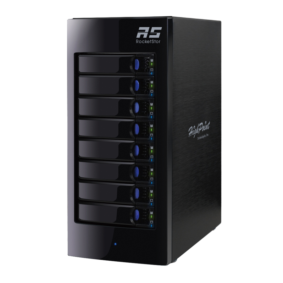 HighPoint RocketStor 6418AS Drive Enclosure - Mini-SAS Host Interface Tower