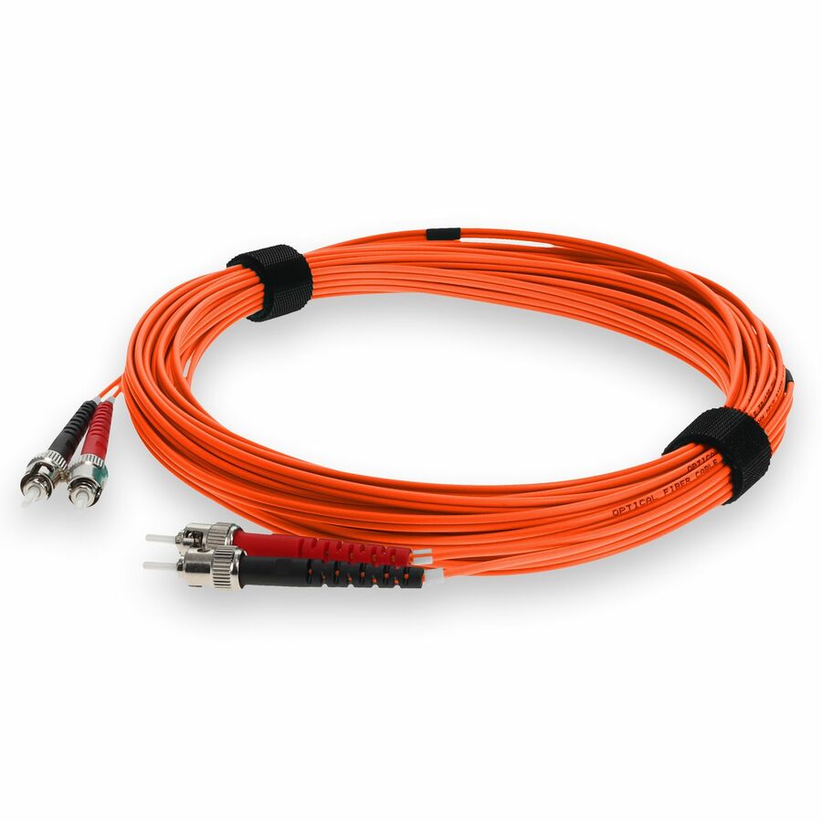 AddOn 10m ST to ST Orange OM4 Duplex OFNR (Riser-Rated) Fiber Patch Cable